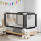 Vidaxl Bedhek Kleinkind 150x25 cm Stoff dunkelgrau