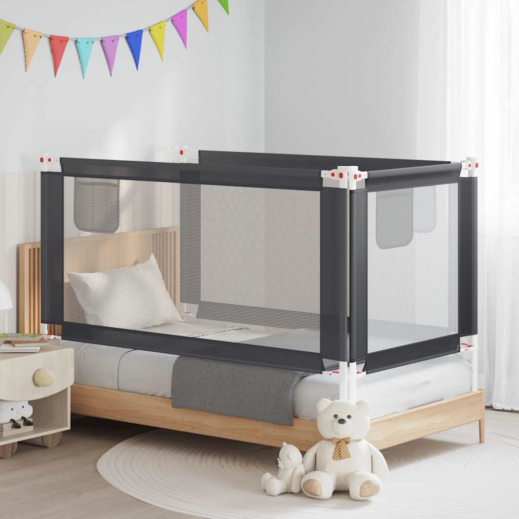 Vidaxl Bedhek Kleinkind 160x25 cm Stoff dunkelgrau