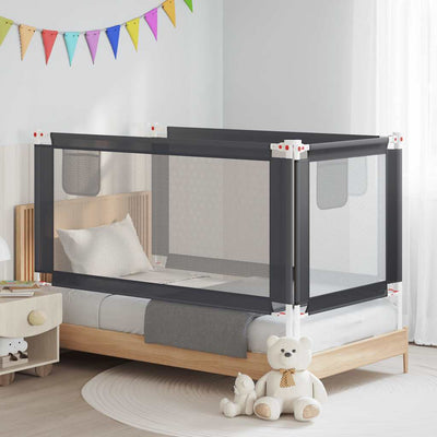 Vidaxl Bedhek Kleinkind 160x25 cm Stoff dunkelgrau