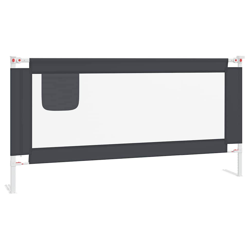 Vidaxl Bedhek Kleinkind 180x25 cm Stoff dunkelgrau