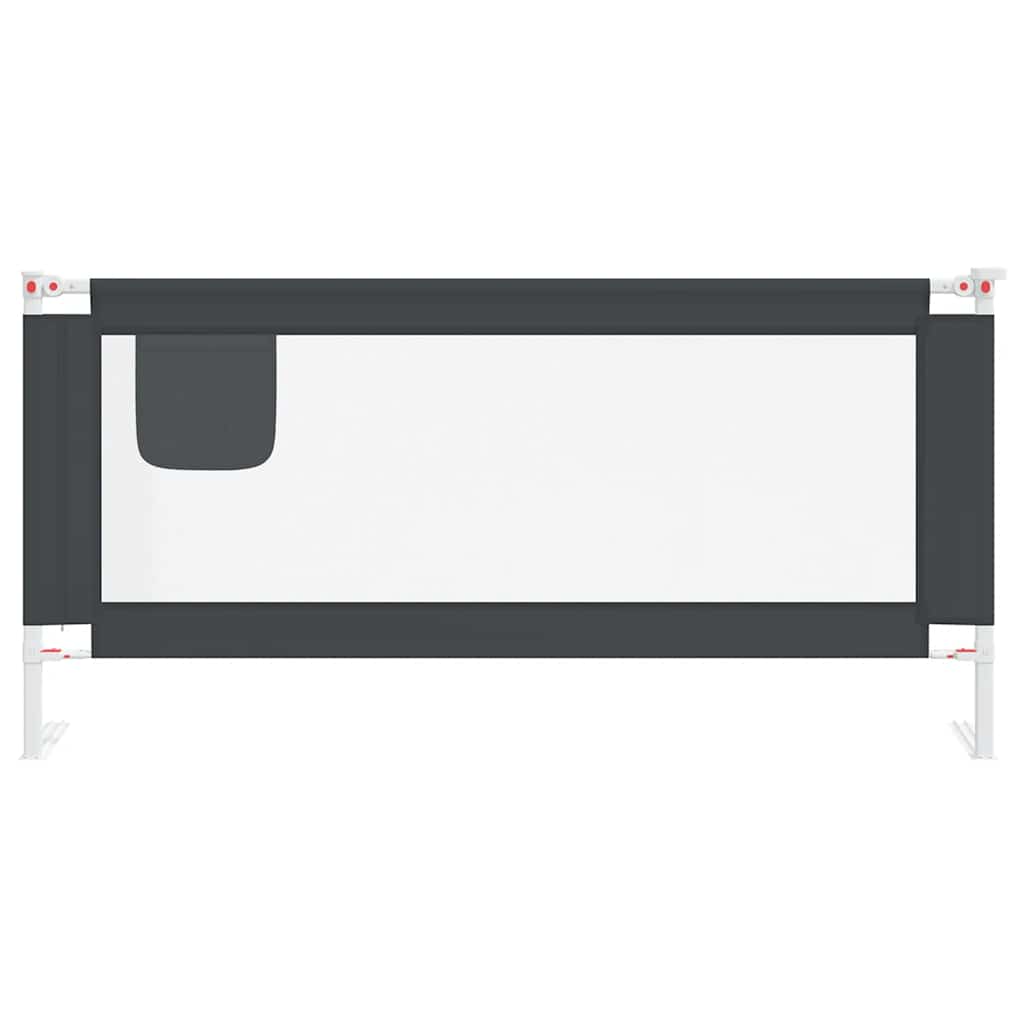 Vidaxl Bedhek Kleinkind 190x25 cm Stoff dunkelgrau