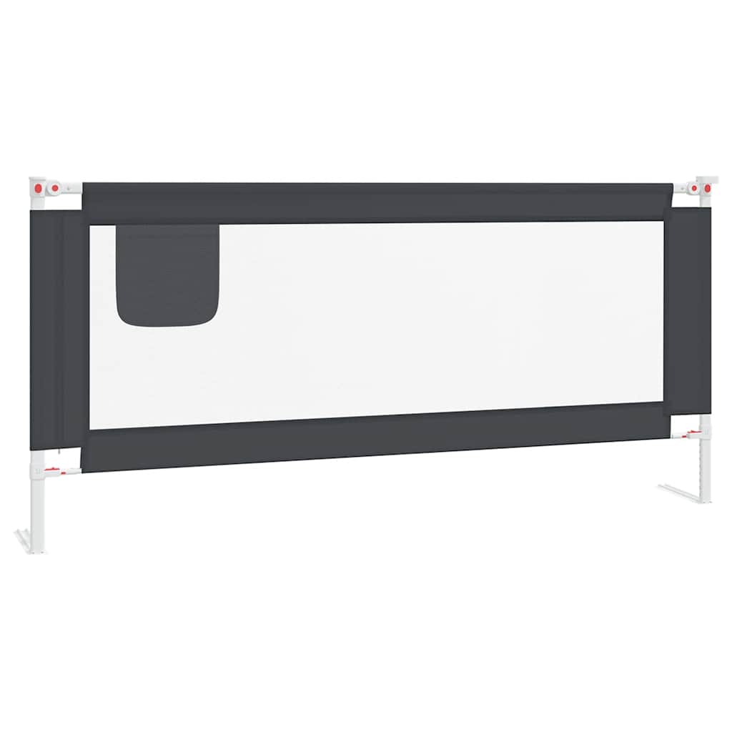 Vidaxl Bettdiagramm Kleinkind 200x25 cm Stoff dunkelgrau