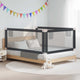 Vidaxl Bettdiagramm Kleinkind 200x25 cm Stoff dunkelgrau