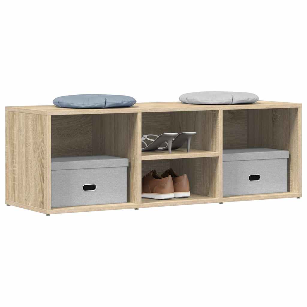 Vidaxl Schuhspeichersofa 105x35x35 cm verarbeitetes Holz Sonoma Eiche Farbe