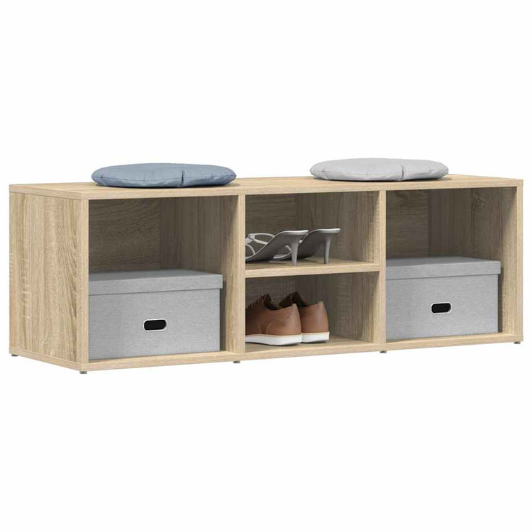 Vidaxl Schuhspeichersofa 105x35x35 cm verarbeitetes Holz Sonoma Eiche Farbe