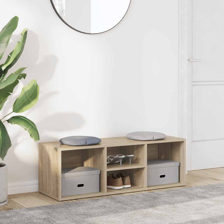 Vidaxl Schuhspeichersofa 105x35x35 cm verarbeitetes Holz Sonoma Eiche Farbe