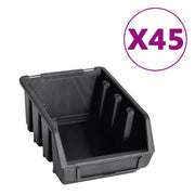 VIDAXL 96-TEIL-Speichersatz mit Wandpaneele rot und schwarz - afbeelding 3
