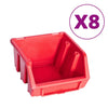 VIDAXL 39-TEIL-Speichersatz mit Wandpaneele rot und schwarz