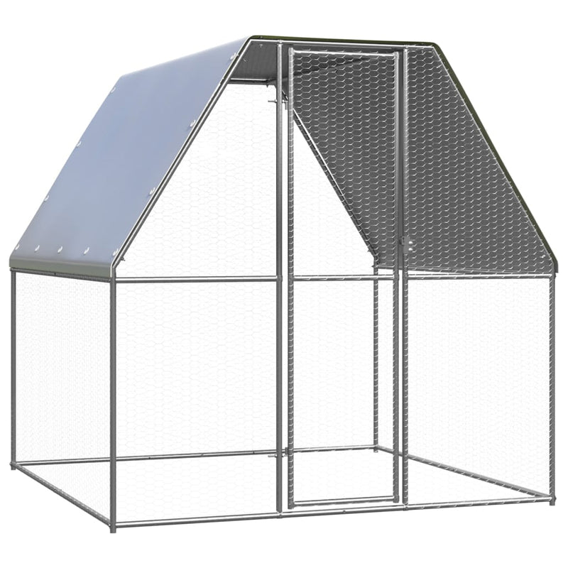 Vidaxl Buitenhok für Hühner 2x2x2 M verzinkte Stahl