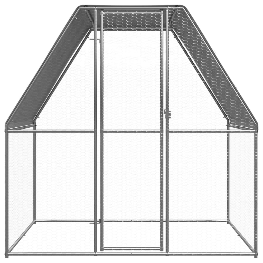 Vidaxl Buitenhok für Hühner 2x2x2 M verzinkte Stahl