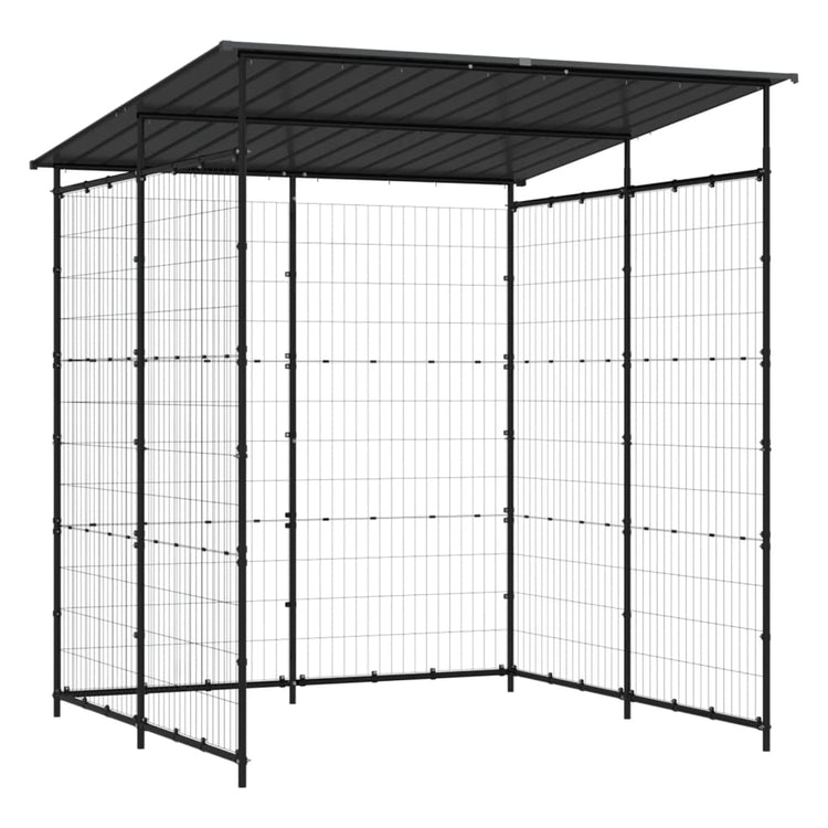 Vidaxl -Fahrradschuppen 190x190x222 cm Stahlschwarz
