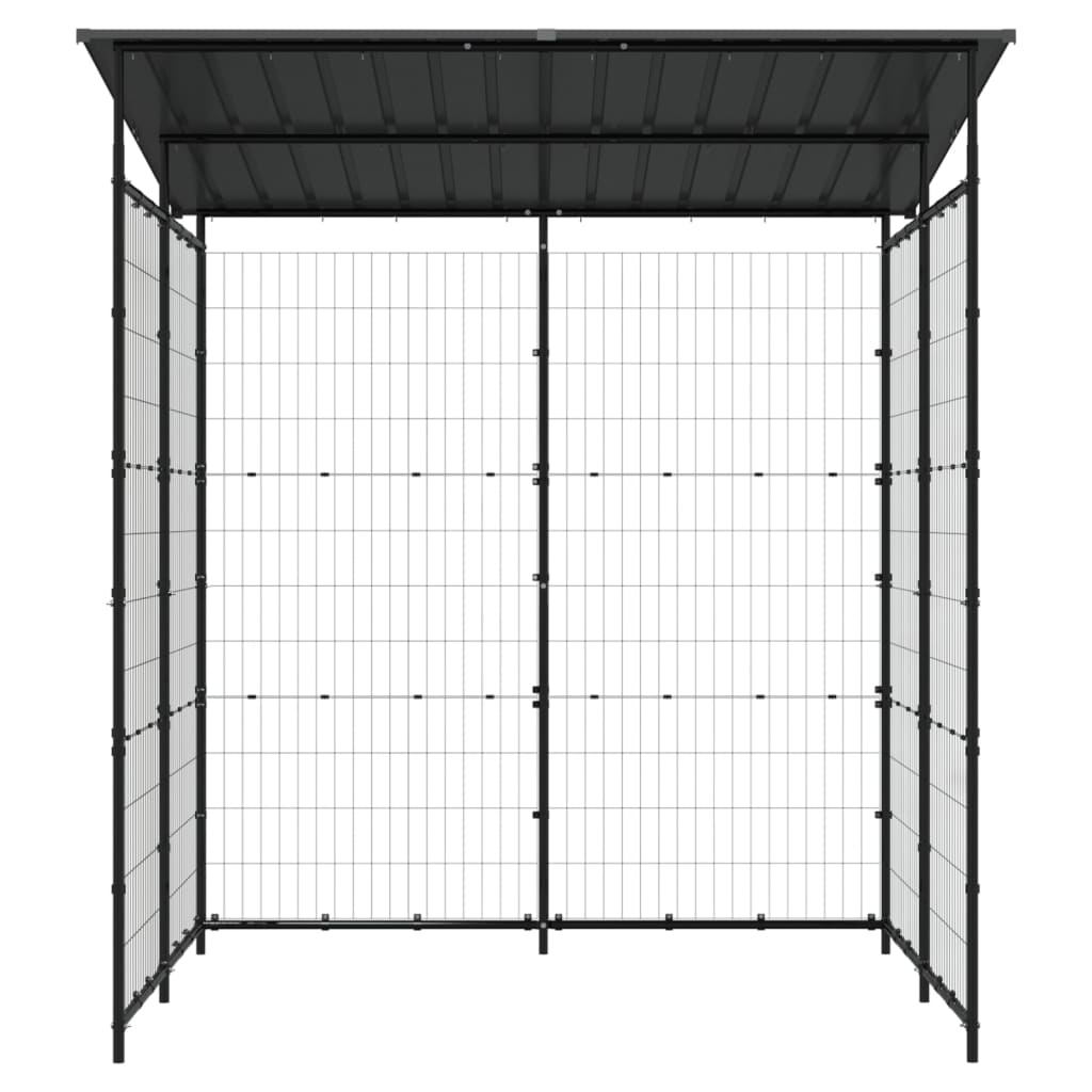 Vidaxl -Fahrradschuppen 190x190x222 cm Stahlschwarz