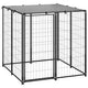 Vidaxl -Hund Kennel 110x110x110 cm Stahlschwarz