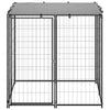 Vidaxl -Hund Kennel 110x110x110 cm Stahlschwarz