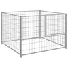 Vidaxl Hund Kennel 100x100x70 cm Stahl Silberfarbe