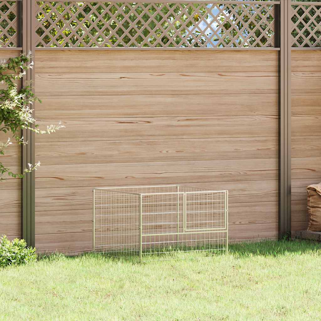 Vidaxl Hund Kennel 100x100x70 cm Stahl Silberfarbe