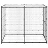 Vidaxl -Hundezwinger für Außen mit Dach 110x220x180 cm Stahl