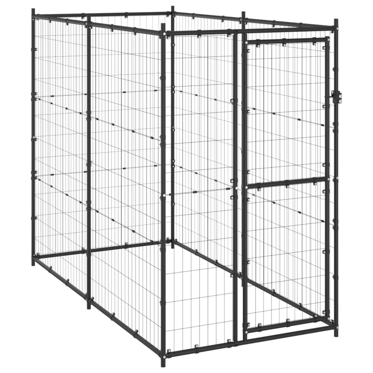 VIDAXL -Hundezwinger für äußere 110x220x180 cm Stahl