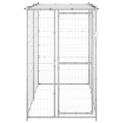 Vidaxl -Hundezwinger nach draußen mit Dach 110x220x180 cm verzinkter Stahl - afbeelding 2