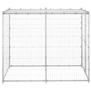 Vidaxl -Hundezwinger nach draußen mit Dach 110x220x180 cm verzinkter Stahl - afbeelding 3