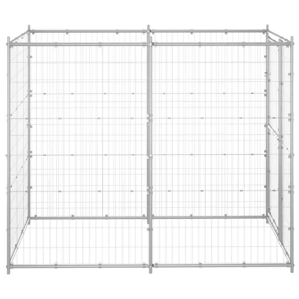 VIDAXL -Hundezwinger für außen 110x220x180 cm verzinkter Stahl