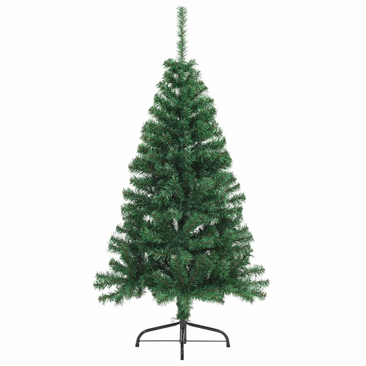 Vidaxl Kunstkerstboom mit Standard halb nach 120 cm PVC Green