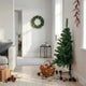 Vidaxl Kunstkerstboom mit Standard halb nach 120 cm PVC Green