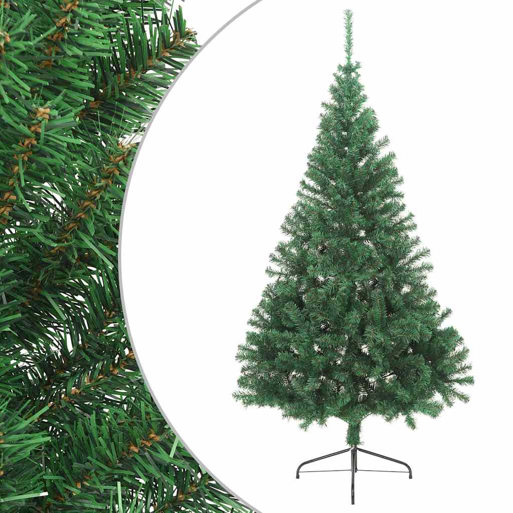 Vidaxl KunstKerstboom mit Standardhälfte 240 cm PVC Green