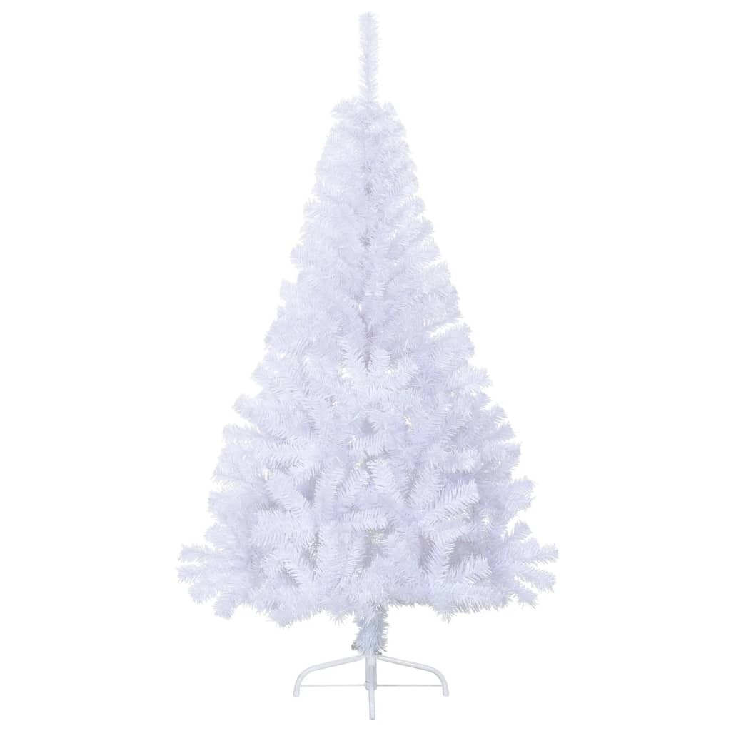 Vidaxl kunstkerstboom mit Standard -Halb -SIX0 cm PVC Weiß