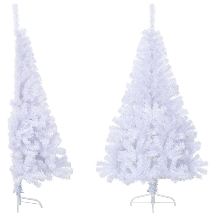 Vidaxl kunstkerstboom mit Standard -Halb -SIX0 cm PVC Weiß