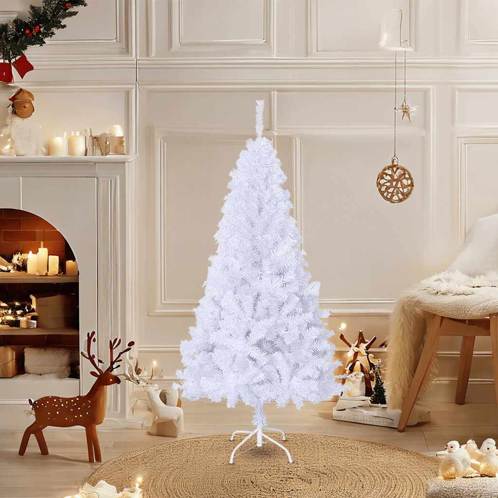 Vidaxl Kunstkerstboom mit dicken Zweigen 120 cm PVC Weiß
