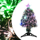 Vidaxl Weihnachtsbaum mit LED 64 cm Glasfasergrün und Weiß