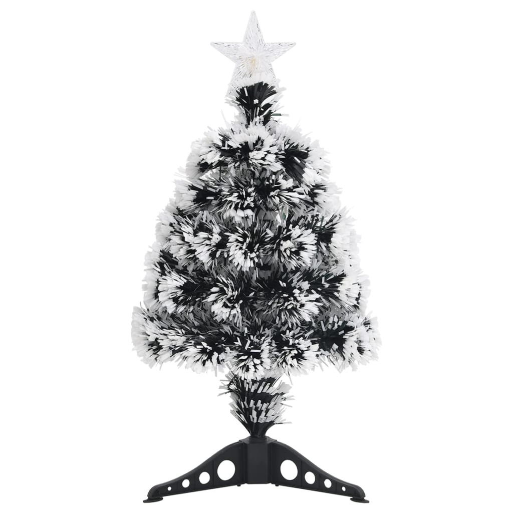 Vidaxl Weihnachtsbaum mit LED 64 cm Glasfasergrün und Weiß