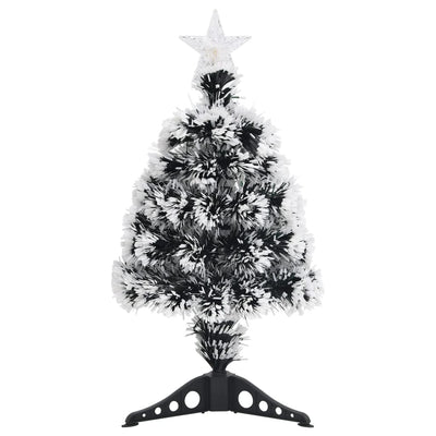 Vidaxl Weihnachtsbaum mit LED 64 cm Glasfasergrün und Weiß