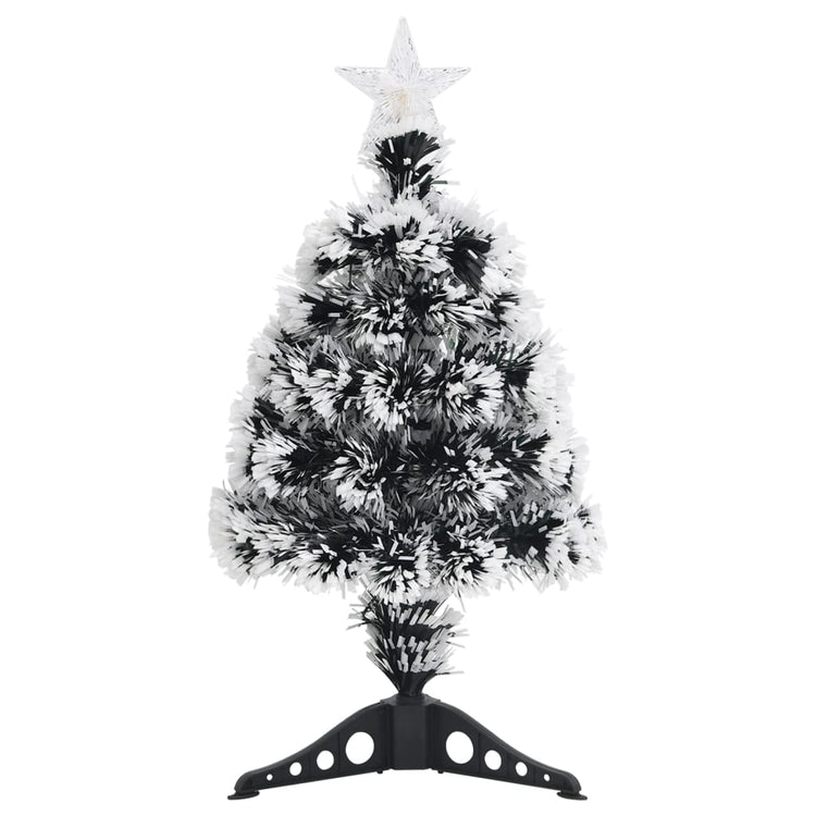 Vidaxl Weihnachtsbaum mit LED 64 cm Glasfasergrün und Weiß