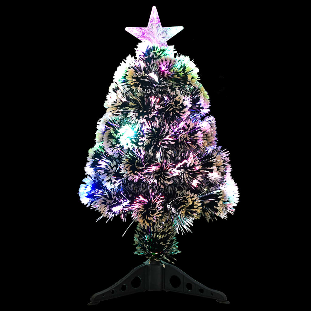 Vidaxl Weihnachtsbaum mit LED 64 cm Glasfasergrün und Weiß