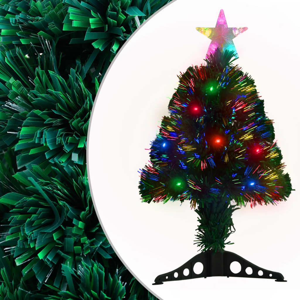 VIDAXL -Weihnachtsbaum mit LED und Standard 64 cm Faser -Optik