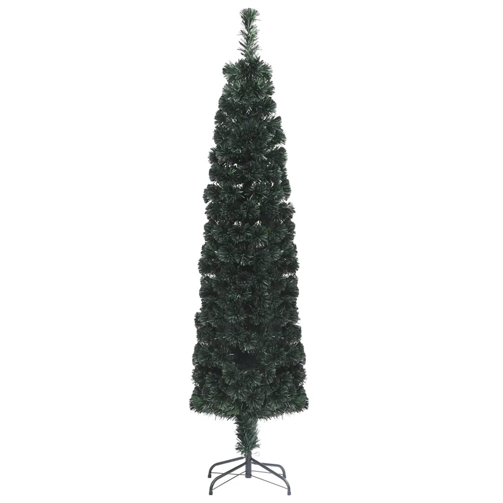 Vidaxl kunstkerstboom mit Standard -Schmalzfaser -Glasfaser -Optik