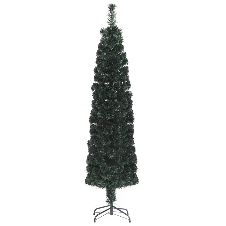 Vidaxl kunstkerstboom mit Standard -Schmalzfaser -Glasfaser -Optik