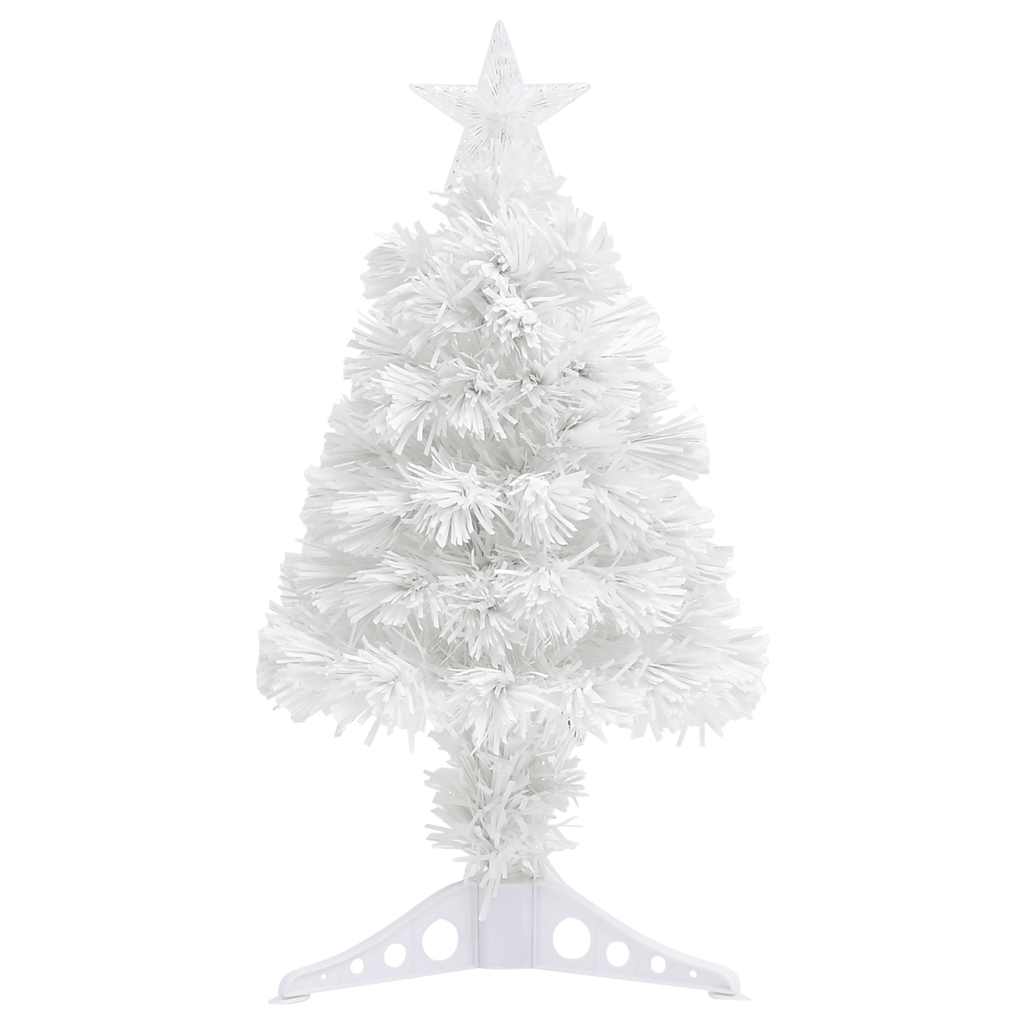 Vidaxl Kunstkerstboom mit Beleuchtung 64 cm Glasfaserweiß