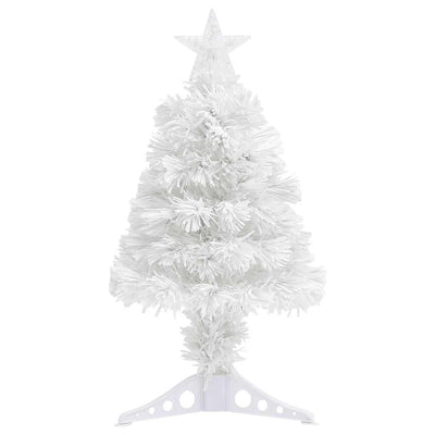 Vidaxl Kunstkerstboom mit Beleuchtung 64 cm Glasfaserweiß