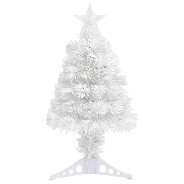 Vidaxl Kunstkerstboom mit Beleuchtung 64 cm Glasfaserweiß