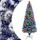 Vidaxl Kunstkerstboom mit Beleuchtung 180 cm Glasfaser weiß und blau