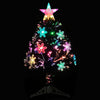 Vidaxl Weihnachtsbaum mit LED -Schneeflocken 64 cm Faserschwarz schwarz