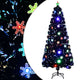Vidaxl Weihnachtsbaum mit LED -Schneeflocken 180 cm Faserschwarz schwarz