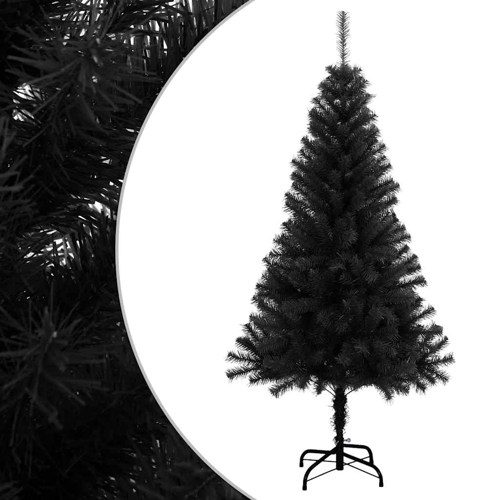 Vidaxl Kunstkerstboom mit Standard 120 cm PVC Schwarz
