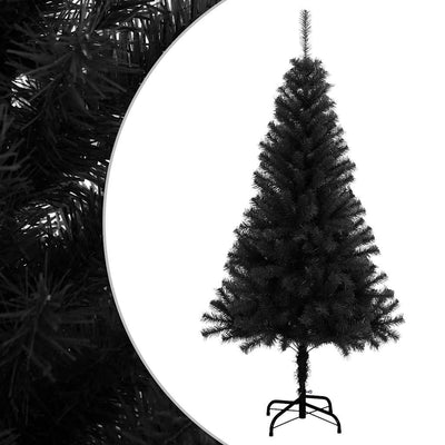 Vidaxl Kunstkerstboom mit Standard 120 cm PVC Schwarz