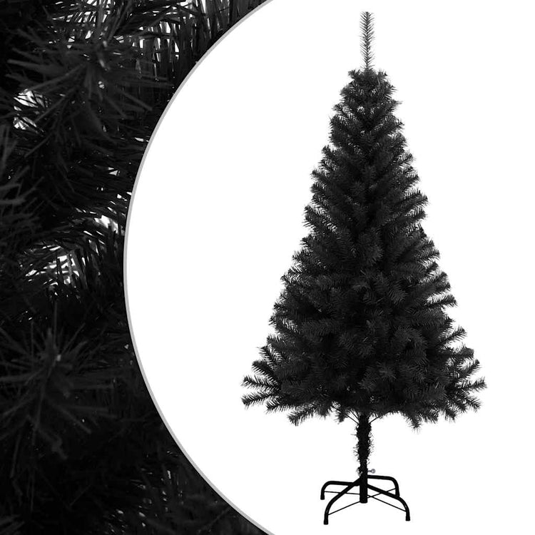 Vidaxl Kunstkerstboom mit Standard 120 cm PVC Schwarz
