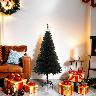Vidaxl Kunstkerstboom mit Standard 120 cm PVC Schwarz
