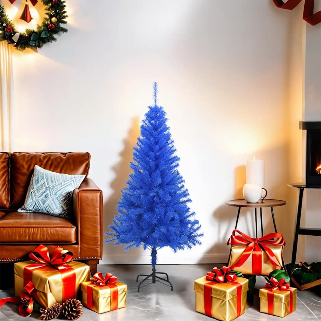 Vidaxl Kunstkerstboom mit Standard 120 cm PVC Blau